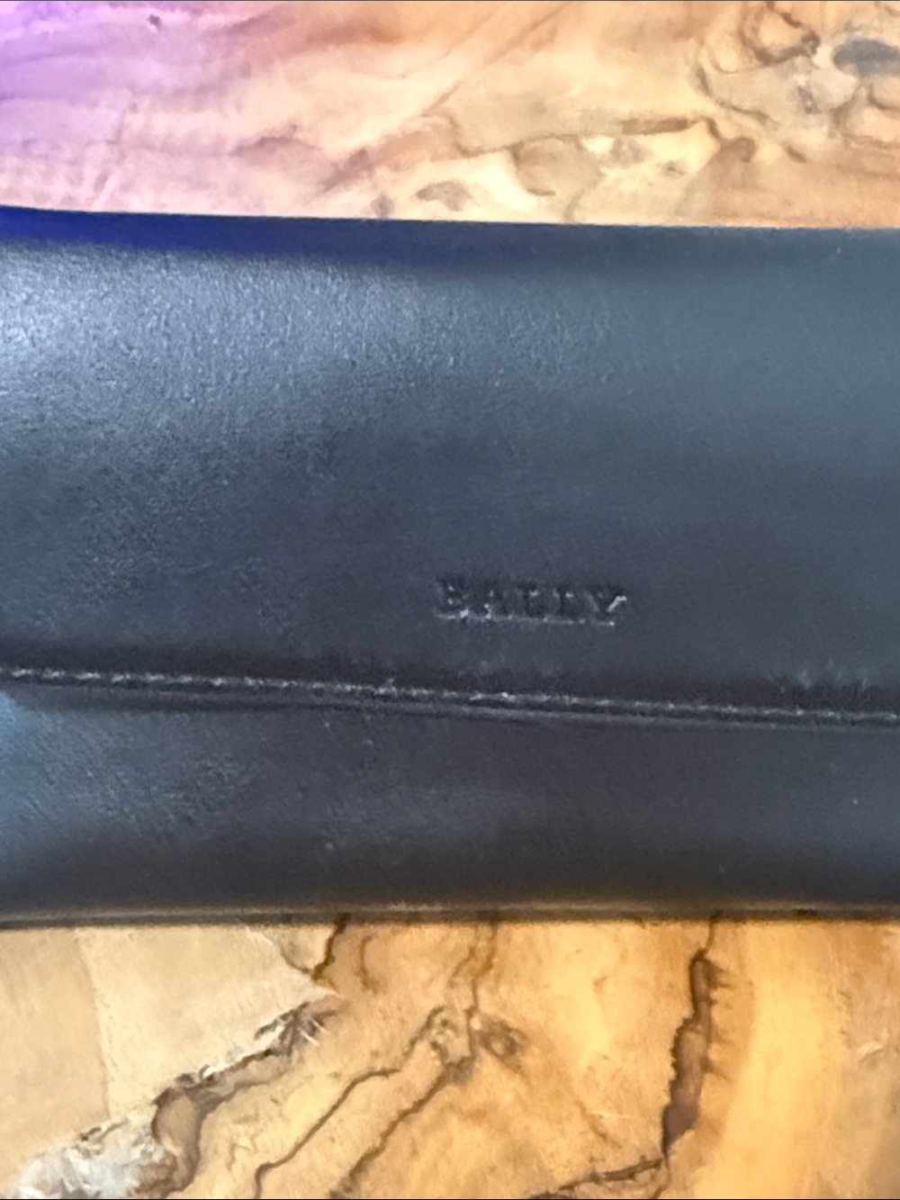 Bally Black Sunglass pouch with Subtle Embossed Logo